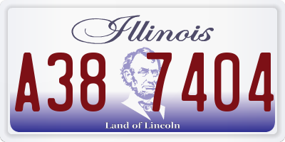 IL license plate A387404