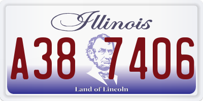 IL license plate A387406
