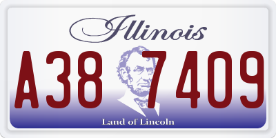 IL license plate A387409