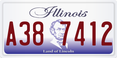IL license plate A387412