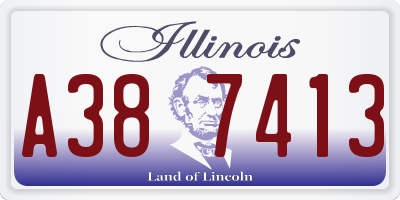IL license plate A387413