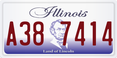IL license plate A387414