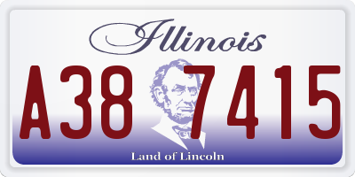 IL license plate A387415