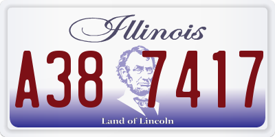 IL license plate A387417