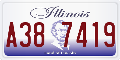 IL license plate A387419