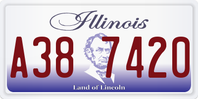 IL license plate A387420