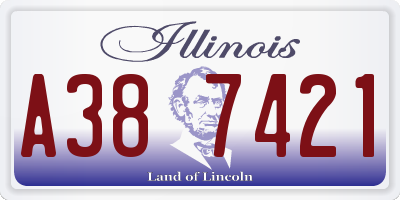 IL license plate A387421