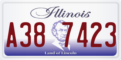 IL license plate A387423