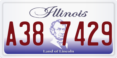 IL license plate A387429