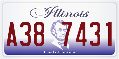IL license plate A387431