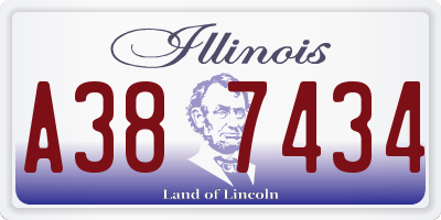 IL license plate A387434