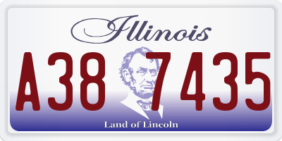 IL license plate A387435