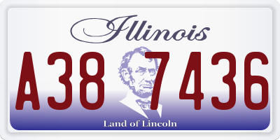 IL license plate A387436
