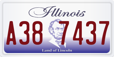 IL license plate A387437