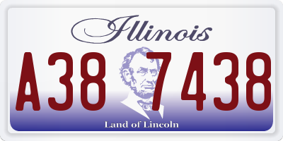 IL license plate A387438