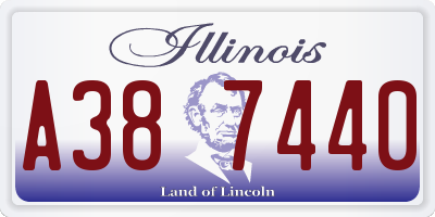 IL license plate A387440
