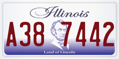IL license plate A387442