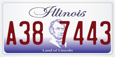 IL license plate A387443