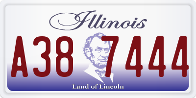 IL license plate A387444