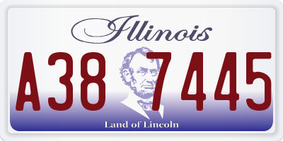 IL license plate A387445