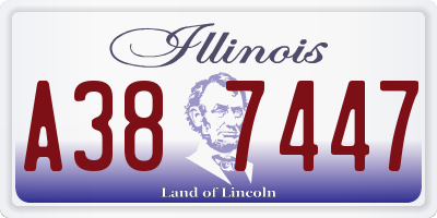 IL license plate A387447