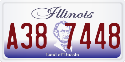 IL license plate A387448