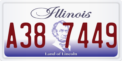 IL license plate A387449