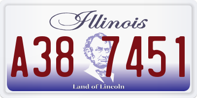IL license plate A387451