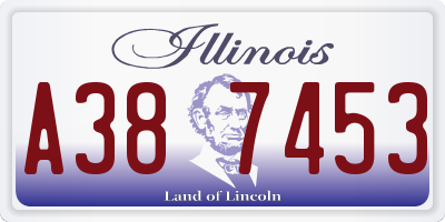 IL license plate A387453
