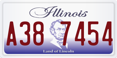 IL license plate A387454