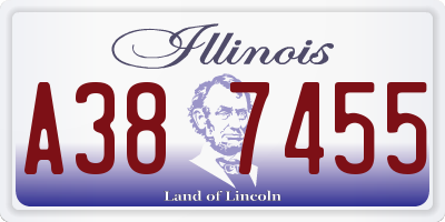 IL license plate A387455