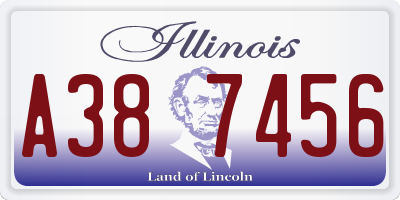 IL license plate A387456