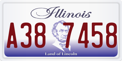 IL license plate A387458