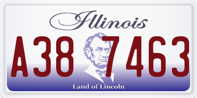 IL license plate A387463