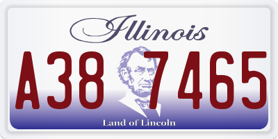 IL license plate A387465