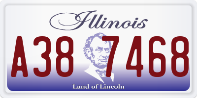 IL license plate A387468