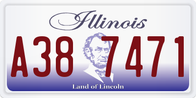 IL license plate A387471