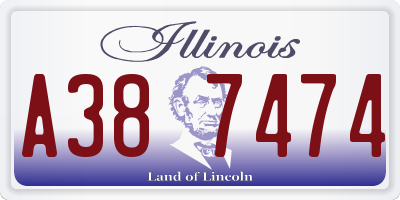 IL license plate A387474