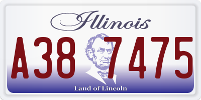 IL license plate A387475