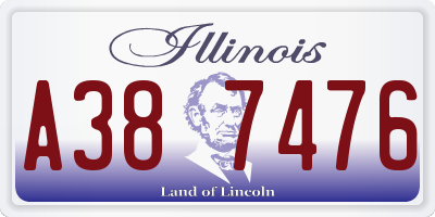 IL license plate A387476