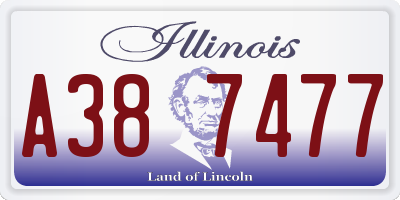 IL license plate A387477
