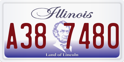 IL license plate A387480