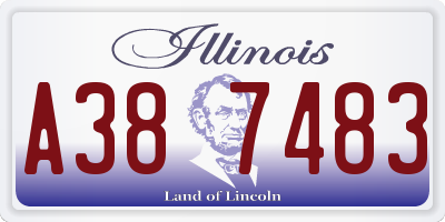 IL license plate A387483