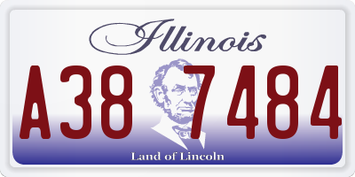 IL license plate A387484