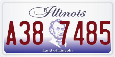 IL license plate A387485
