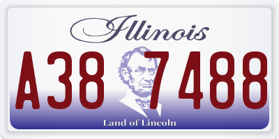 IL license plate A387488