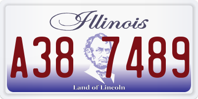 IL license plate A387489