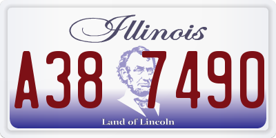IL license plate A387490