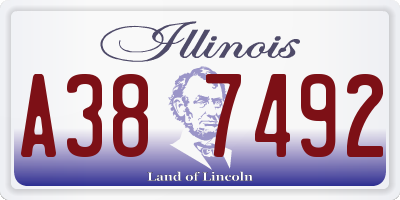 IL license plate A387492