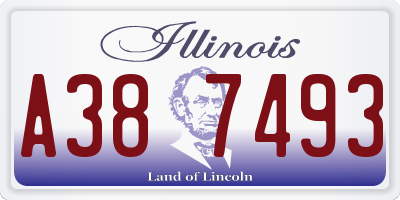 IL license plate A387493